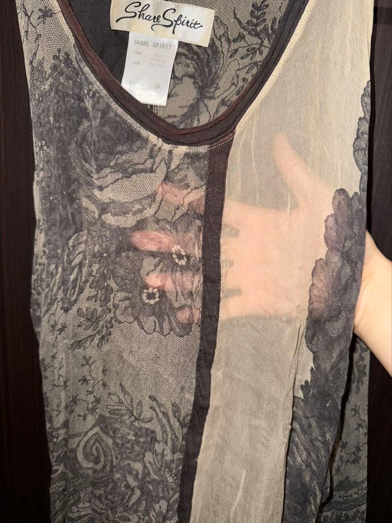 Share Spirit シルクタンクトップ ワンピース シェアースピリット