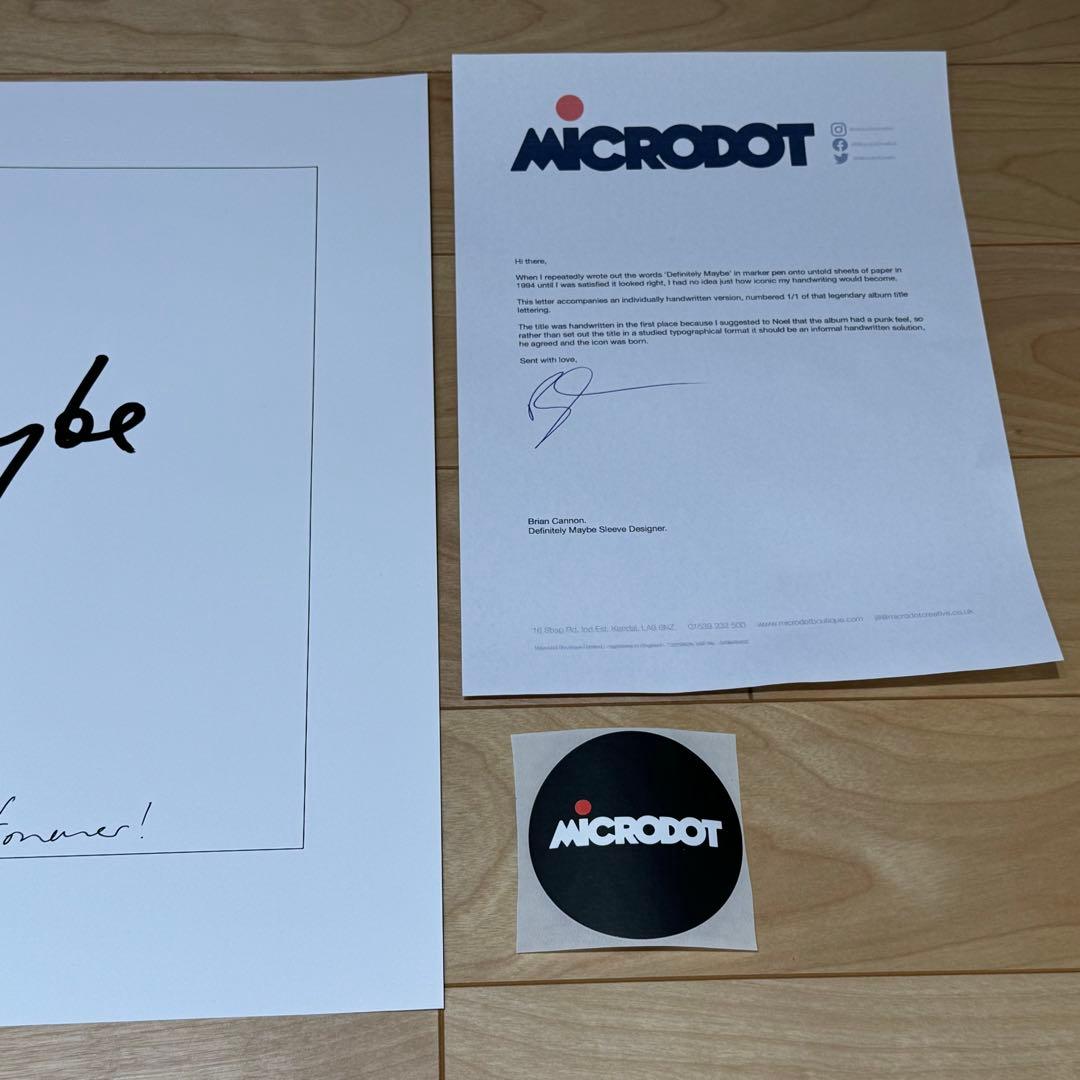 直筆サイン definitely maybe OASIS ファーストアルバムロゴ - メルカリ
