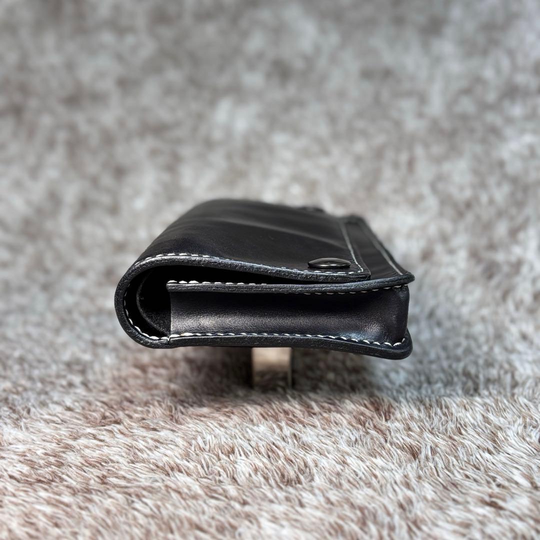 ◎柔らかい二つ折り.スムース革シャグポーチ◎