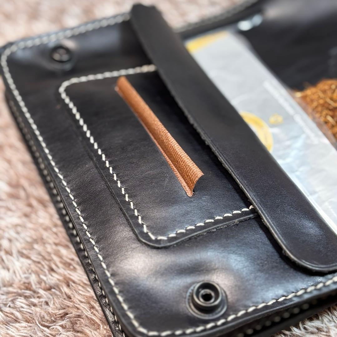 ◎柔らかい二つ折り.スムース革シャグポーチ◎