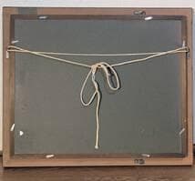 【真作】絵画　渡辺啓一　油彩6号　鳥久保　郷愁の日本風景　静かな農村　X118