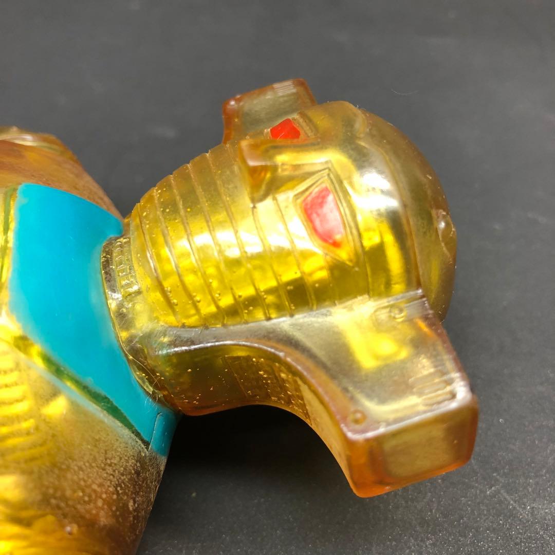 当時物ブルマァク レッドバロン ソフビ 記名あり 昭和レトロ クリアー