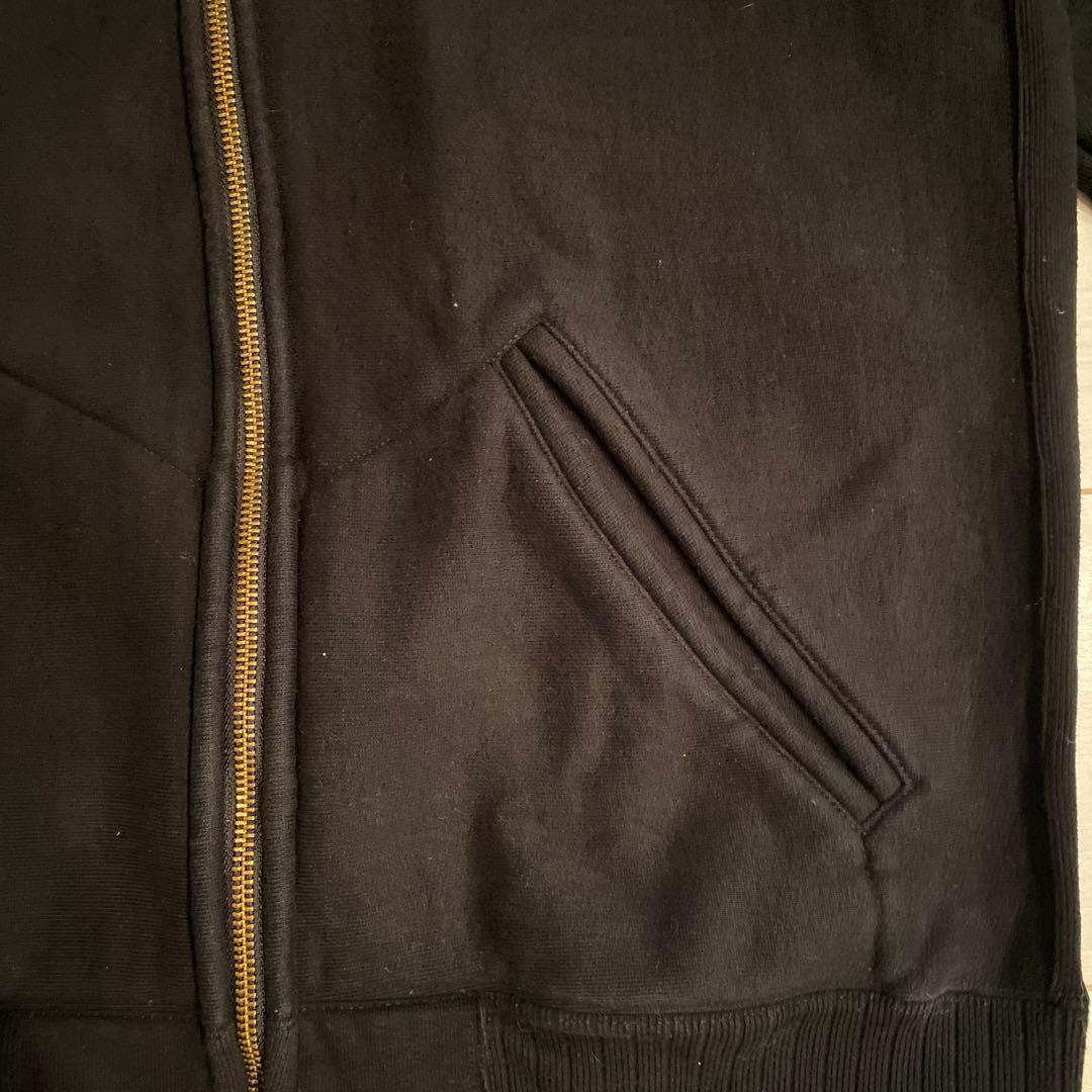 ウエストライド　黒 フルジップ フード付きパーカー　サイズ44