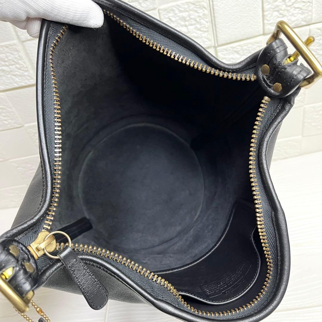 ✨極美品✨☘️オールドコーチ☘️✨ワンショルダー✨グラブタンレザー✨XLサイズ✨黒✨