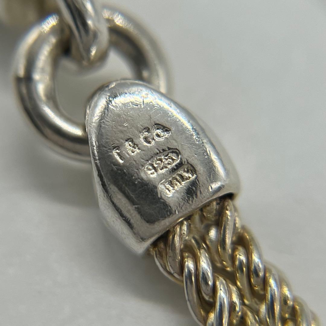 ティファニー TIFFANY ダブルロープセンターノット ブレスレットSV925