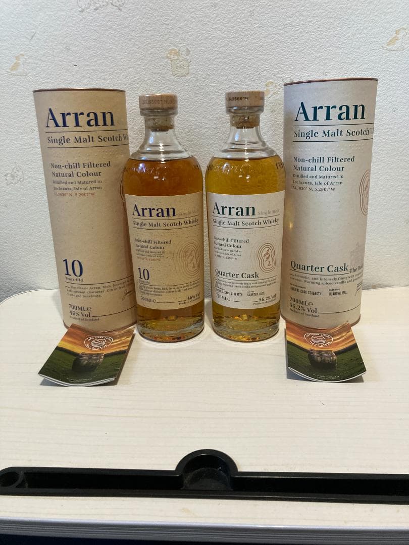 アラン10年とクォーターカスクの2本セット 楽天市場】アラン10年＆アラン・ポートカスク（黒箱） 700ml×2本セット