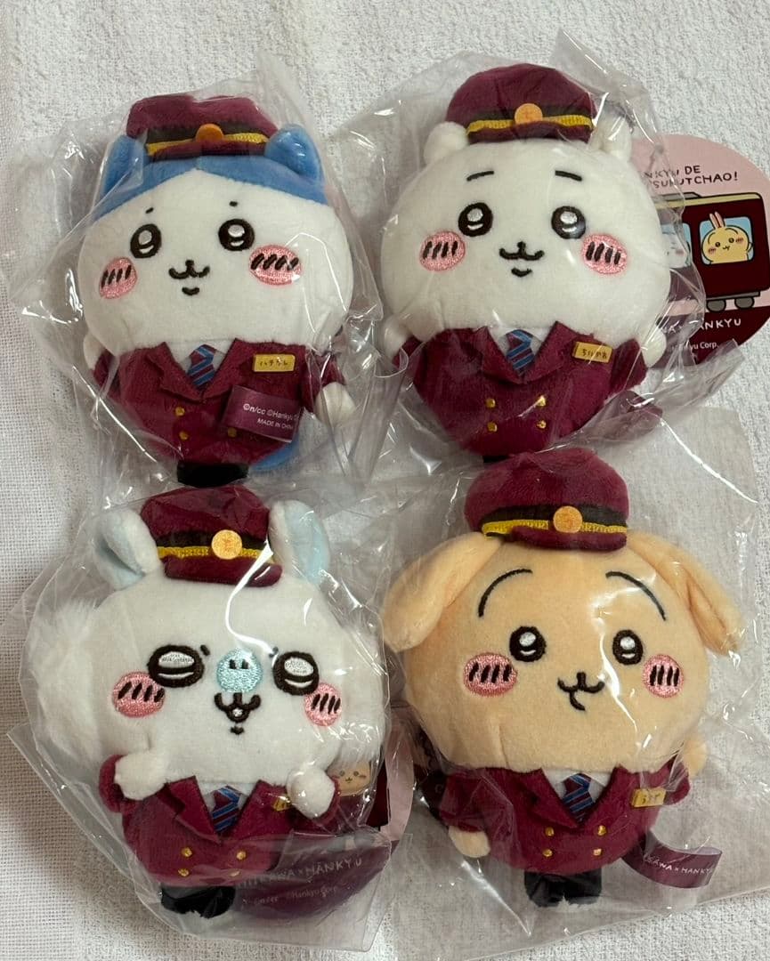 ちいかわ 駅員さんなマスコット阪急電車なマスコット4体セット