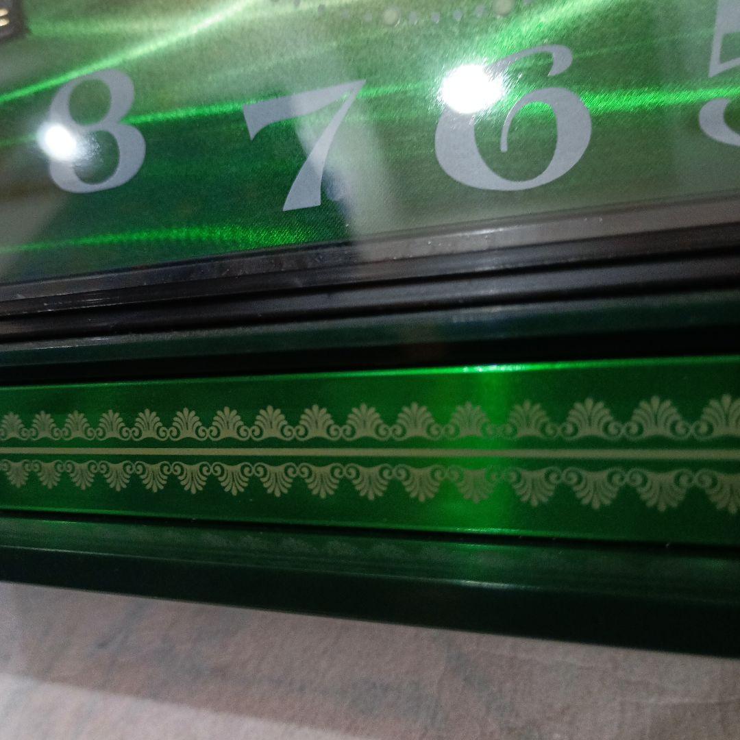 新品】東京時計 置き時計 昭和レトロ スペースエイジ 緑 美品 レア