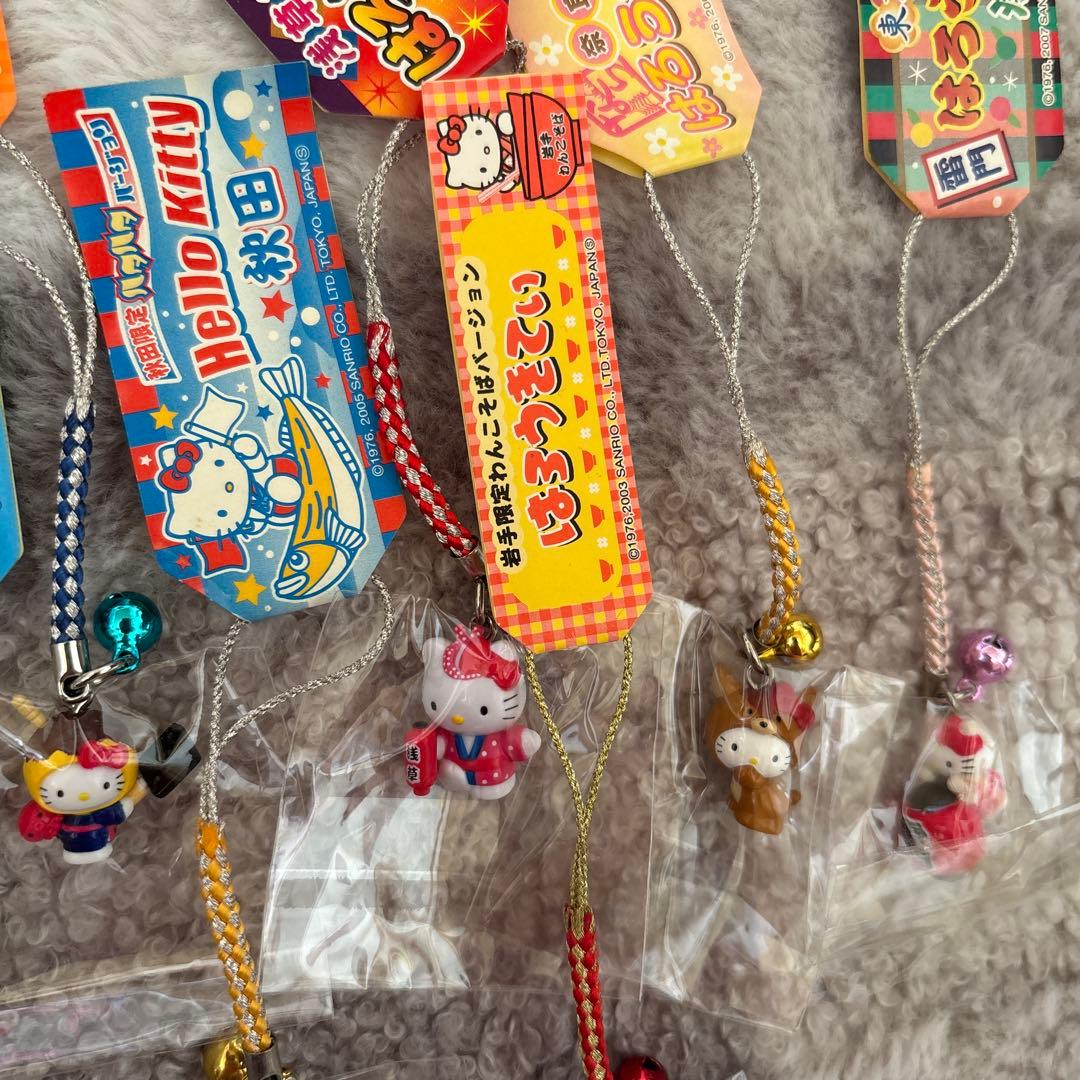 ハローキティ根付けストラップまとめ売り 12個