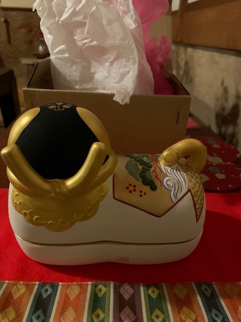 須はら張り子 須原陶磁工房 雛祭り 雛人形 犬筥 特大 誕生日 出産祝い 廃盤品