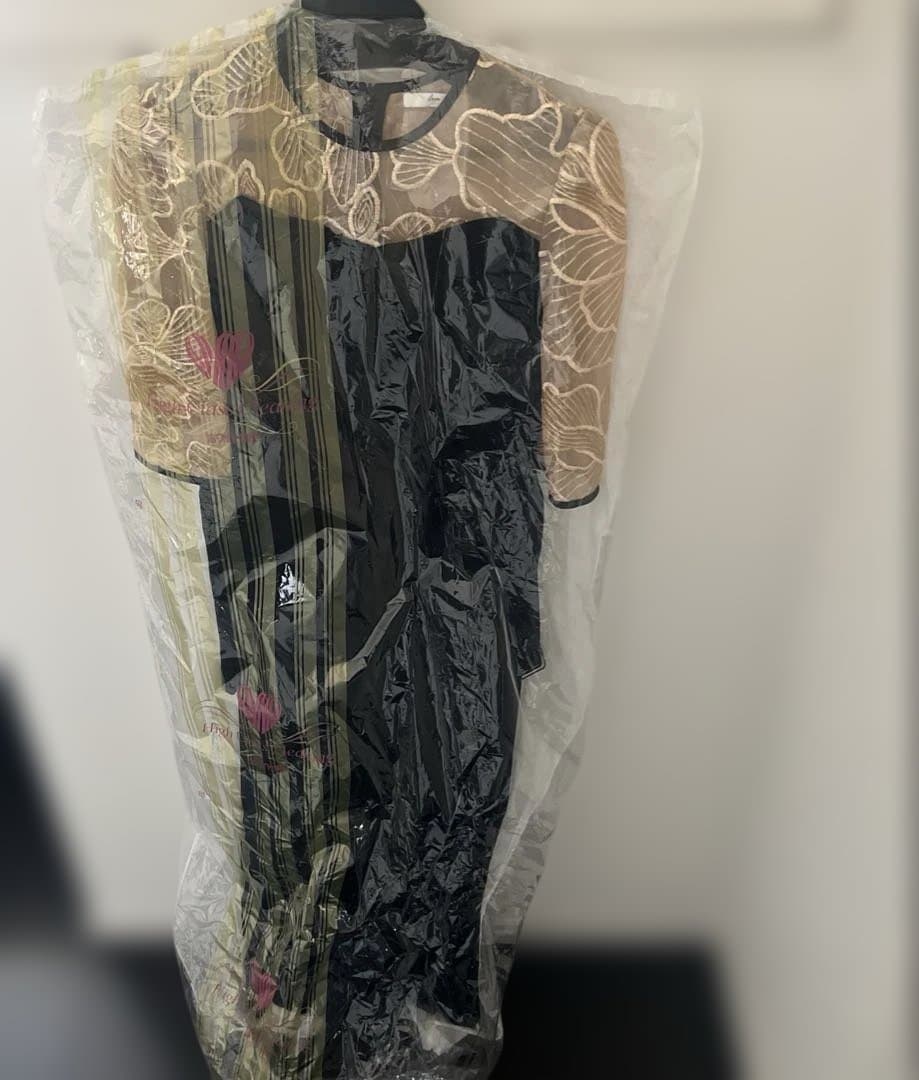 【LEJA】ビスチェ風ウエストベルト付きベロアワンピース