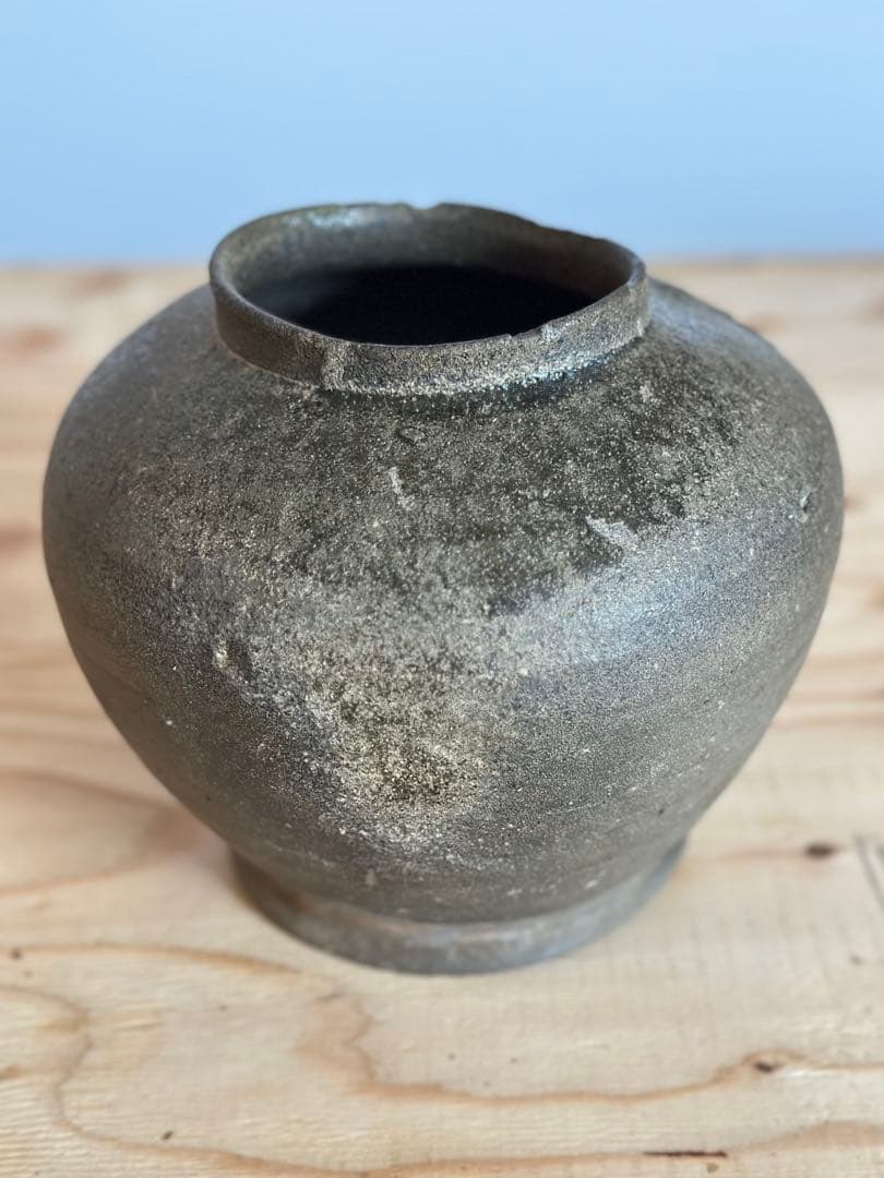 須恵器薬壺 (奈良-平安時代) 自然釉 短頸壷 猿投 古美術 骨董