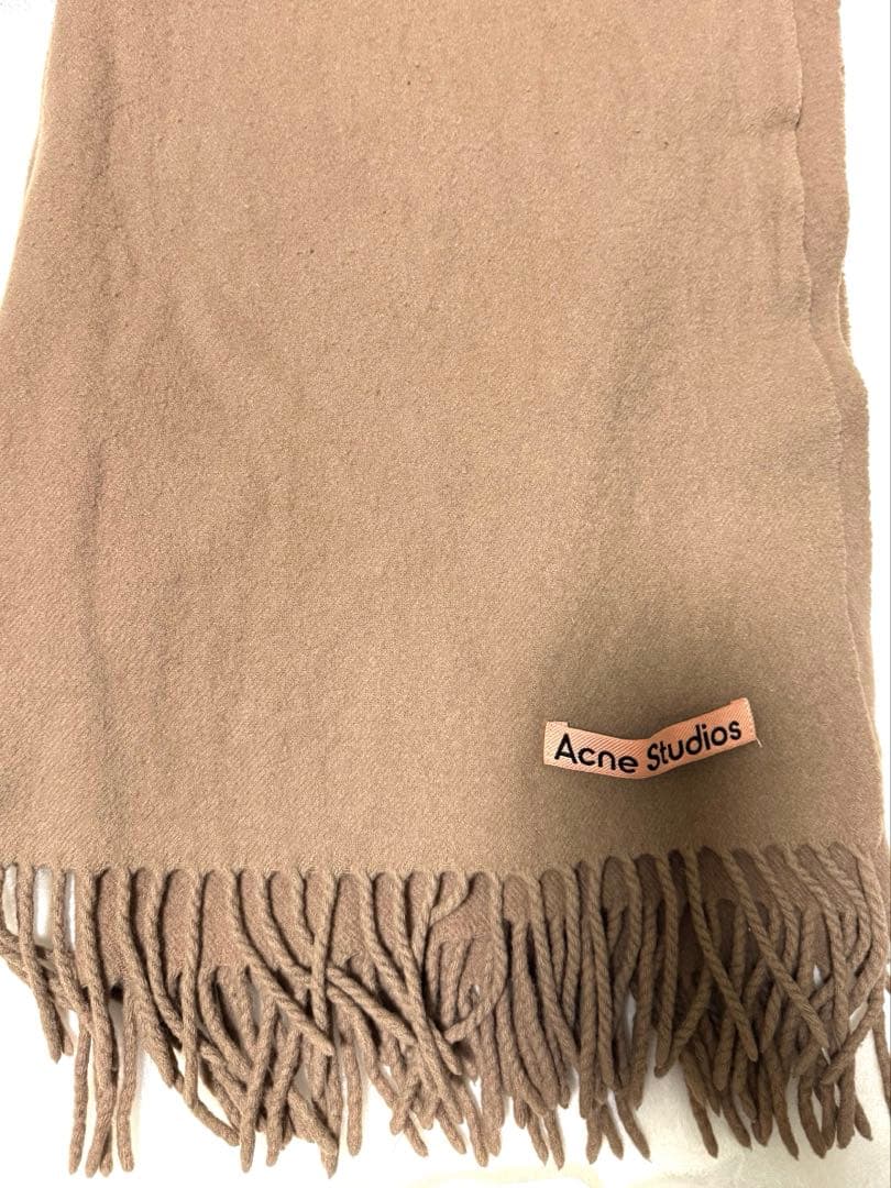 Acne Studios ウールマフラー 200x70cm ブラウン - メルカリ