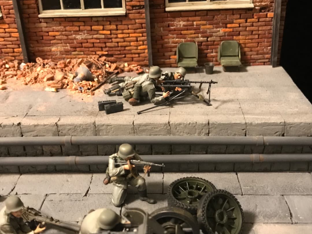 りろ様　ジオラマ　1/35 タミヤ　ドイツ軍機関銃チーム　完成品