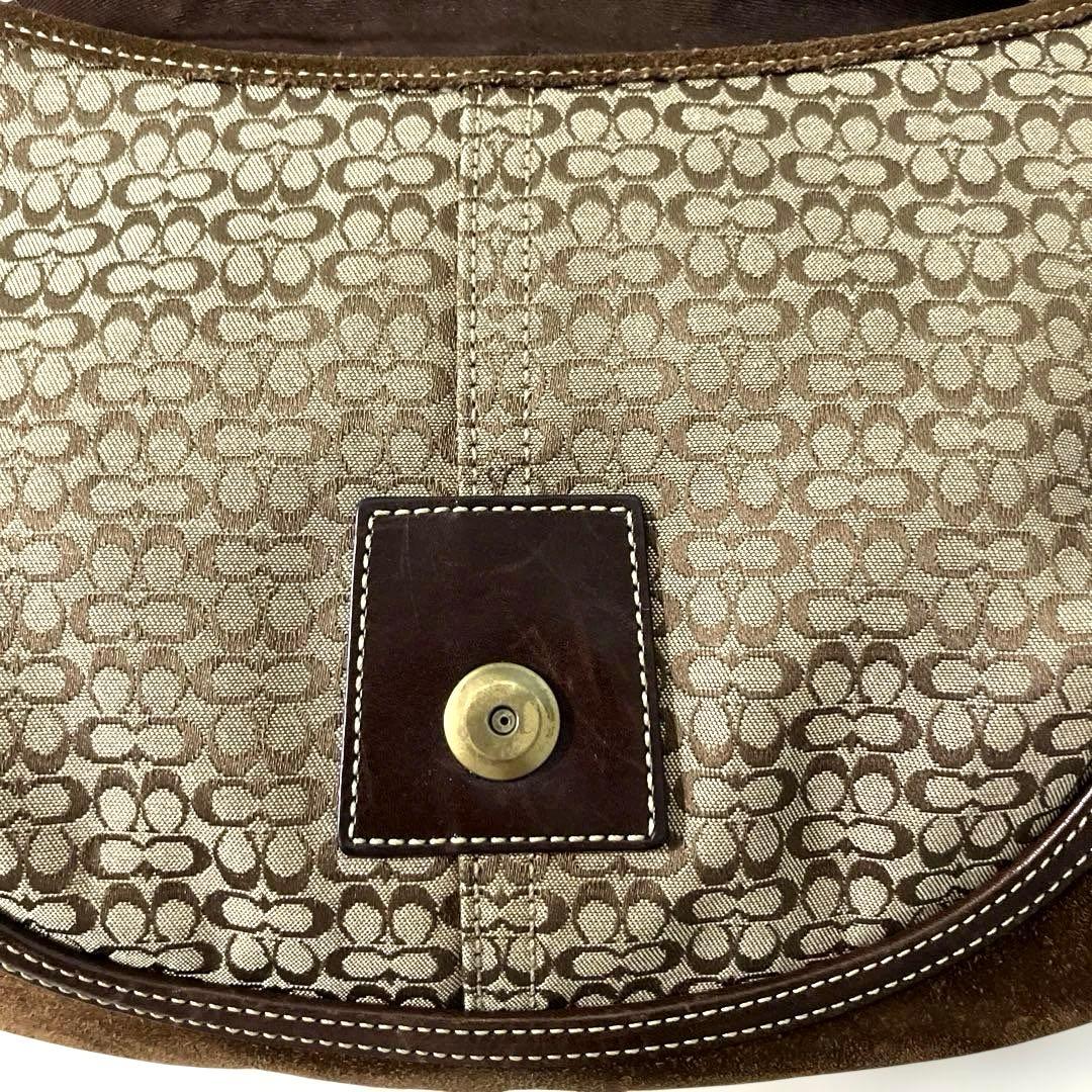 K*o様 COACH ワンショルダー ホーボー キャンバス×レザー ×スエード