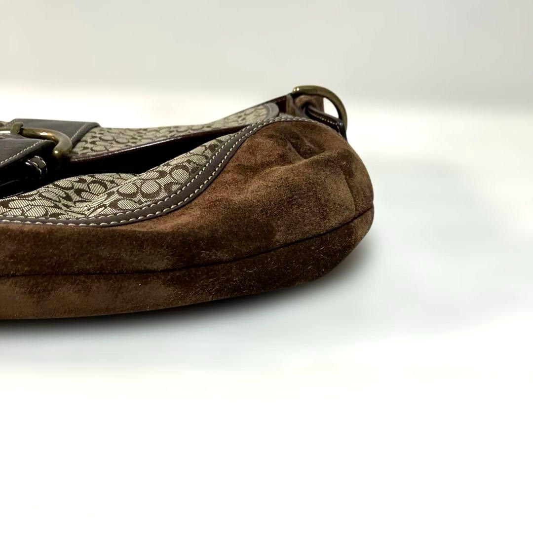 K*o様 COACH ワンショルダー ホーボー キャンバス×レザー ×スエード