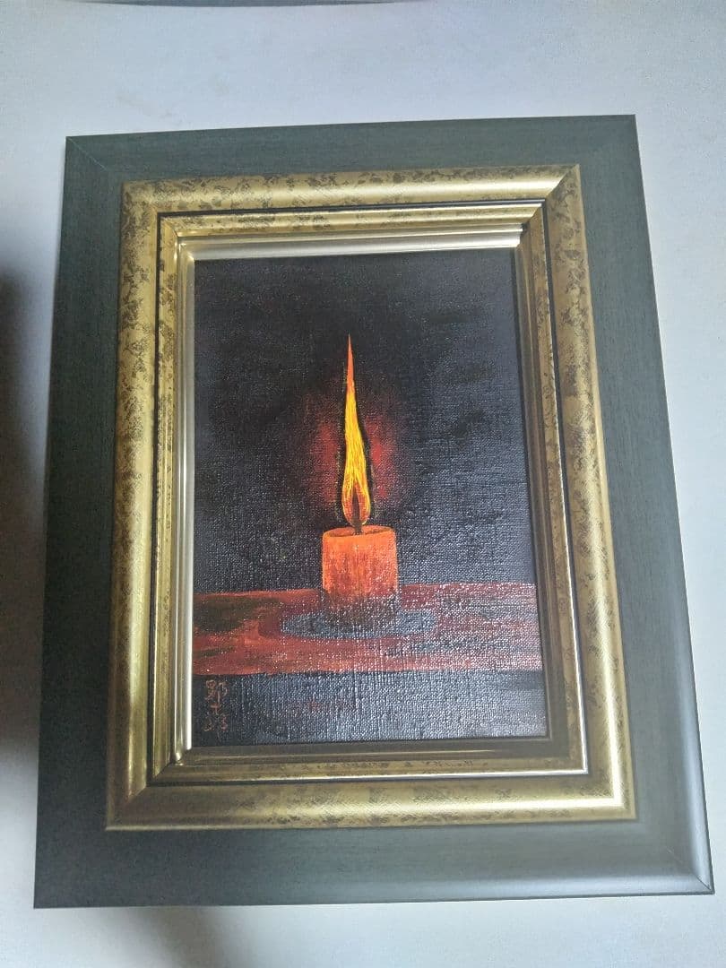 高島野十郎、絵画、油彩SM号、蝋燭、肉筆、新品額縁、鴨居玲、山下清、佐伯祐三。