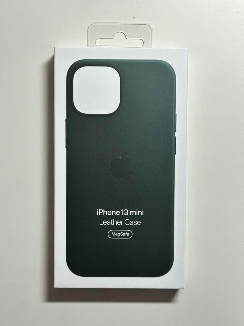 【新品】純正 iPhone 13 mini レザーケース・セコイアグリーン① Apple 純正 iPhone13 レザーケース セコイアグリーン MagSafe対応 緑