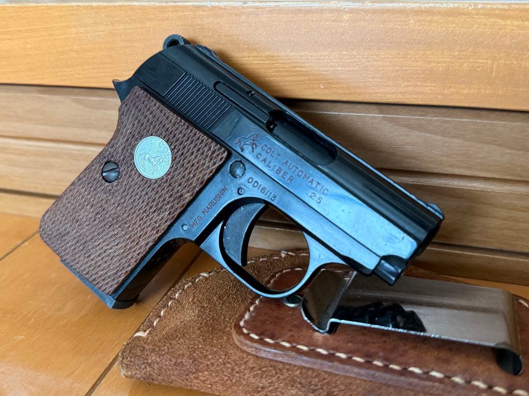 マルシン コルト ポケット 25オート モデルガン レザーホルスター付 マルイ