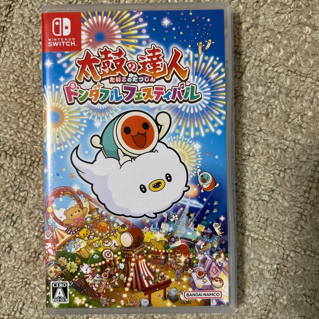 Switch 太鼓の達人 ドンダフルフェスティバル　ソフト＋太鼓とバチ、説明書付
