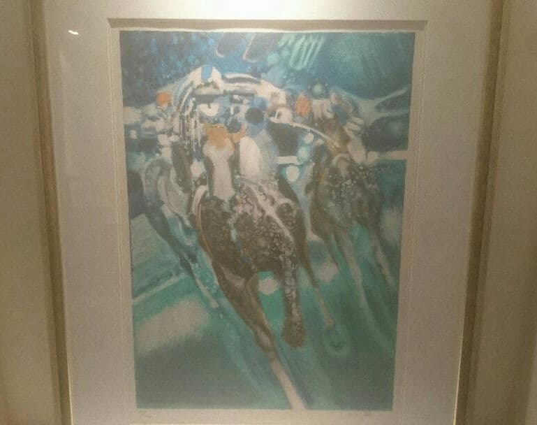 新品 馬騎手の絵画 新品 馬騎手の絵画