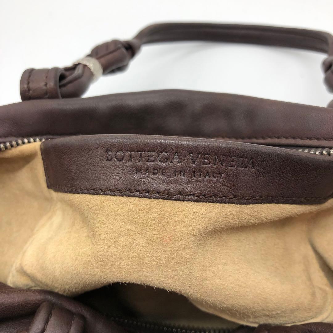 ボッテガヴェネタ　ミニボストンバッグ ダークブラウン イントレチャート