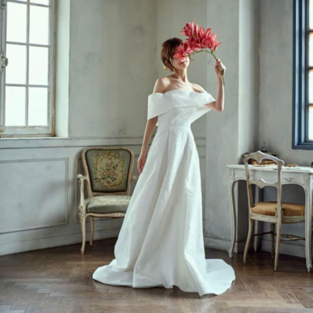 dressproduction オフショルダー ウェディングドレス W277