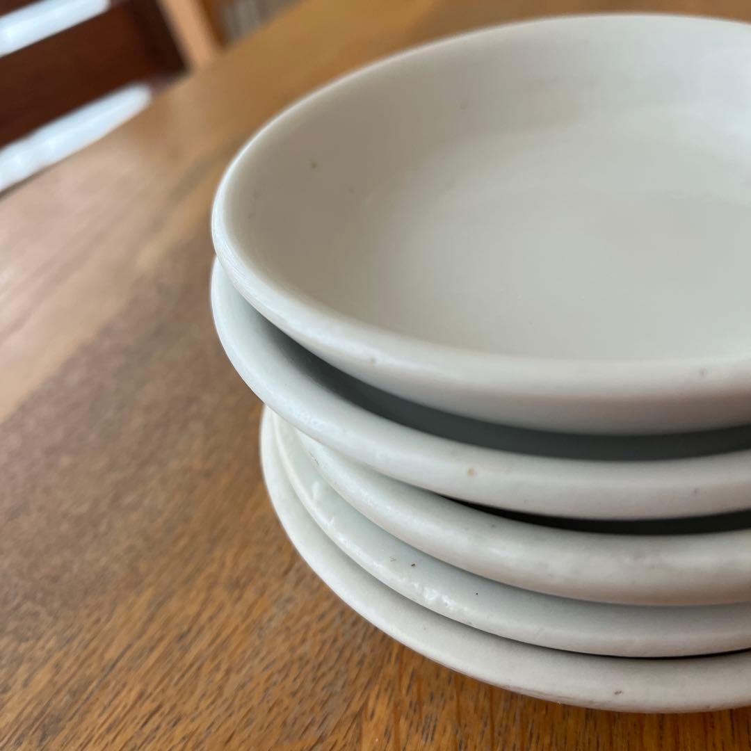 青と白 花模様の骨董小皿5枚セット 骨董 白 皿 5セット