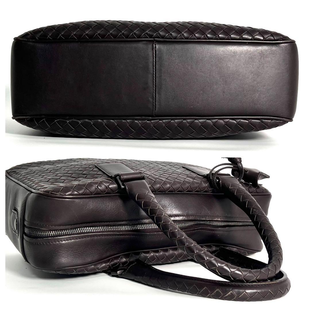 美品 ボッテガヴェネタ ビジネスバッグ イントレチャート ブラウン レザー