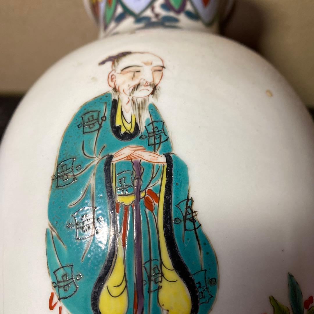 中国美術 古玩 色絵仙人図花瓶の通販はau PAY マーケット - 輸入雑貨の