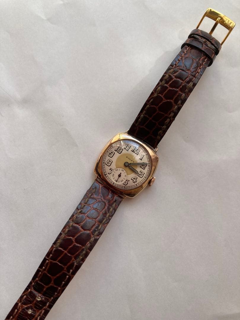 zinzin ロレックス　1930年代 金無垢　メンズ29mm希少 アンティーク