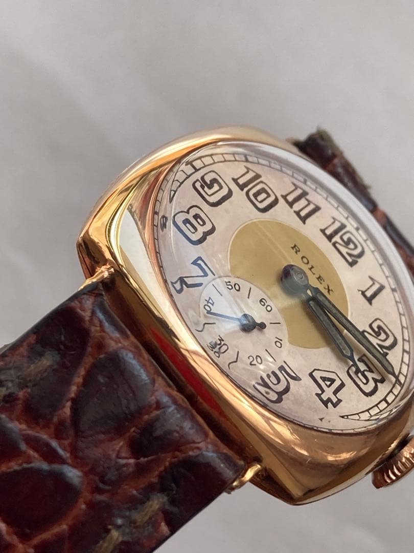 zinzin ロレックス　1930年代 金無垢　メンズ29mm希少 アンティーク