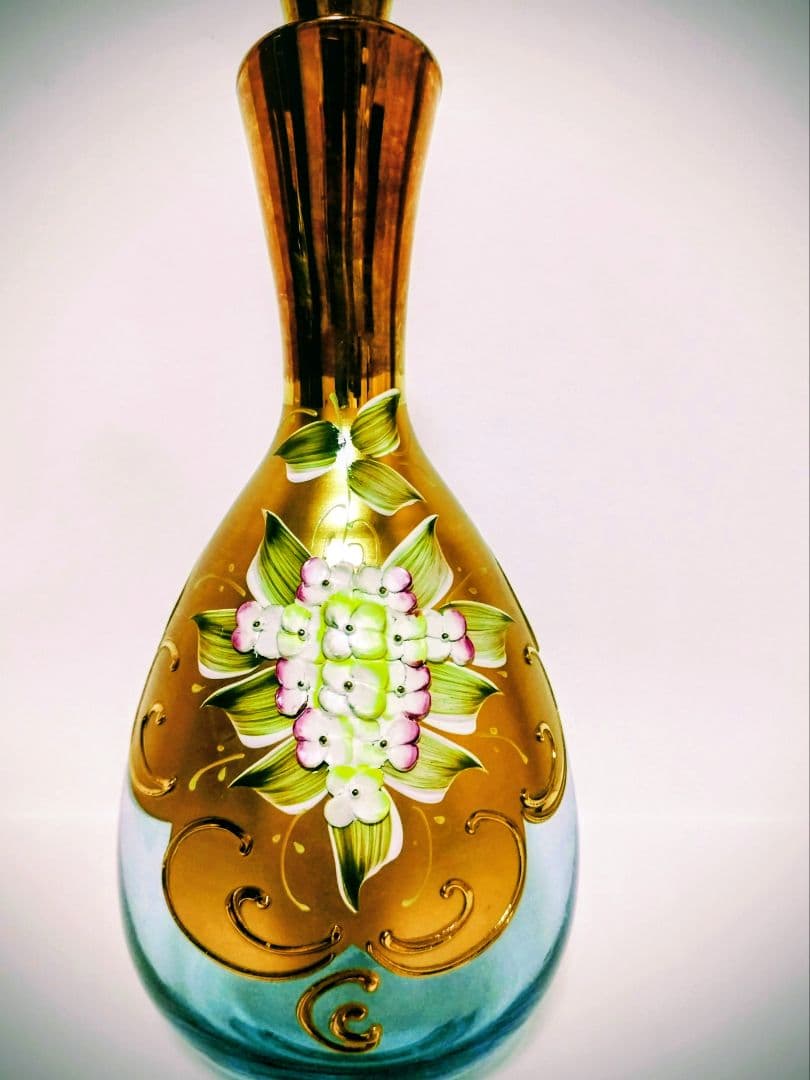 イタリアムラーノ•ベネチアングラスミラートレイ＆ベネチアングラス