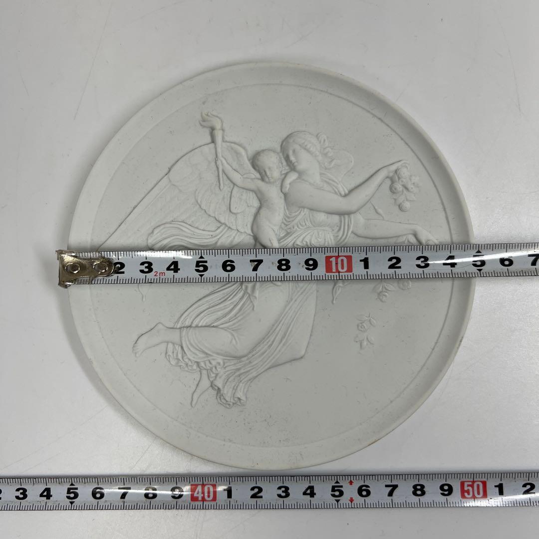 ロイヤルコペンハーゲンプラーク陶板画 天使 直径15㎝ 箱付東T7-0601①