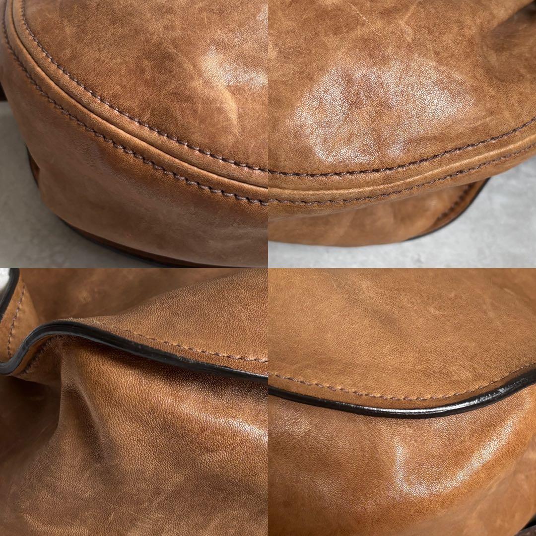 miu miu 2way ショルダーバッグ ロゴ レザー archive 茶