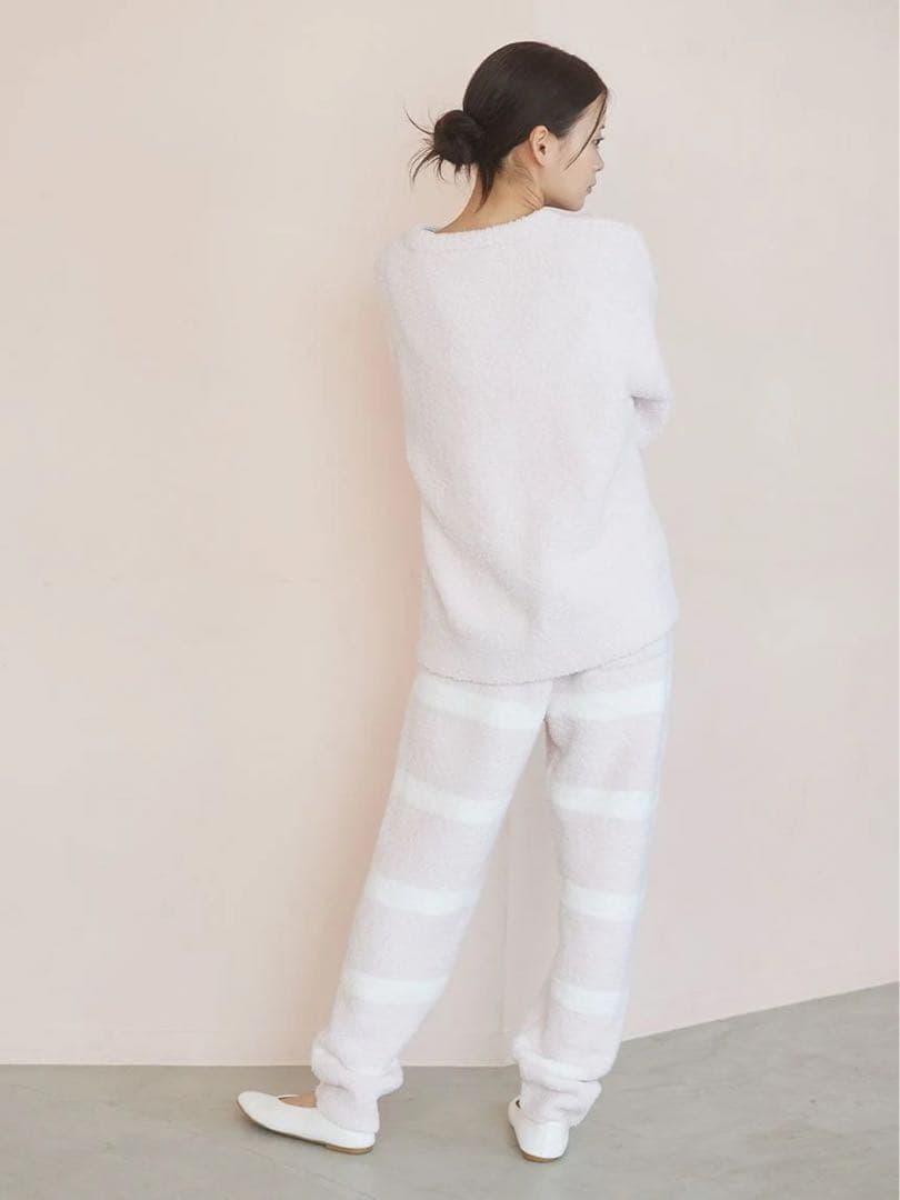 ジェラートピケ パウダーロゴジャガードプルオーバー&ロングパンツセット