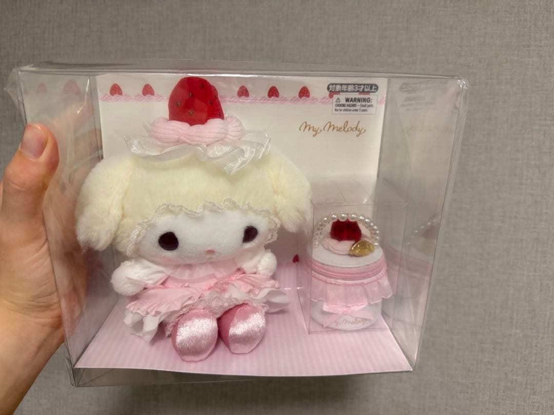 サンリオ いちごホイップケーキ ぬいぐるみ＆アクセサリーケースセット マイメロ