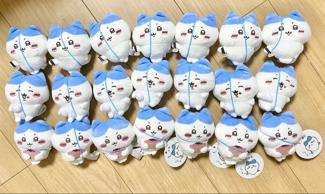 7日まで】ちいかわ ハチワレだらけマスコット ぬいぐるみ 21個セット