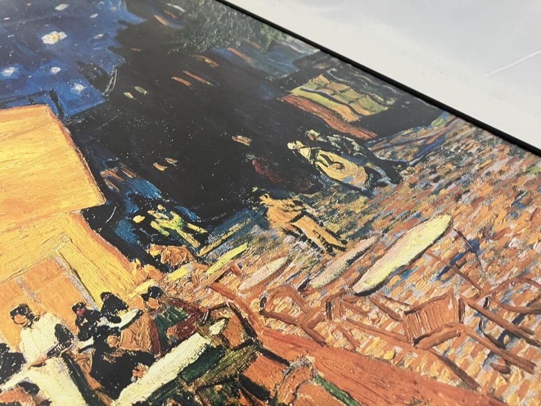 特大サイズ　ゴッホ　夜のカフェテラス　インテリア アートパネル 絵画 額縁