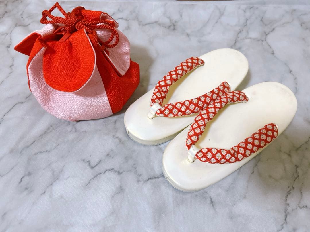 人気の総絞り被布♡七五三　3歳　フルセット　一式　赤系　正絹セット