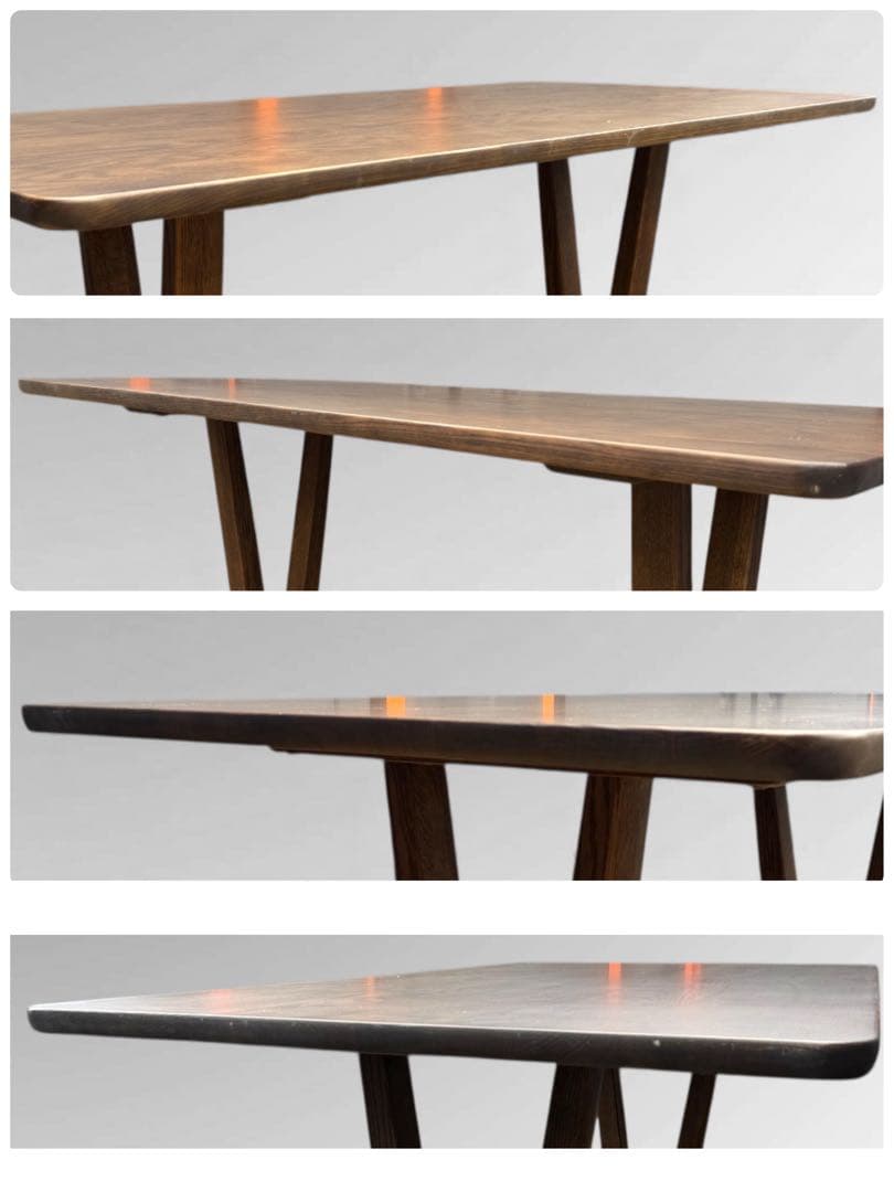 美品 浜本工芸 ダイニング テーブル オーク 無垢材 和モダン 北欧 W150