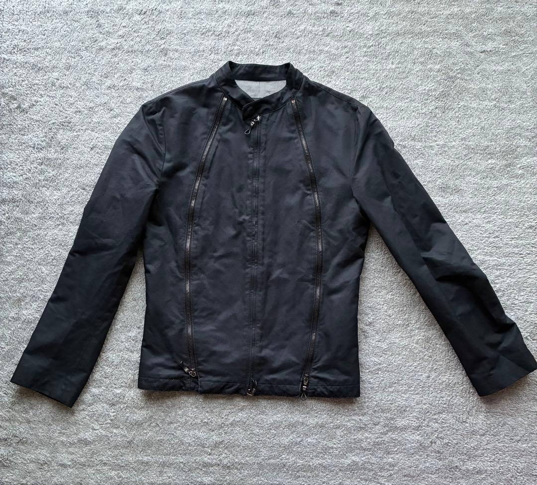 EMPORIO ARMANI ブラック シングルライダースジャケット 中古・古着通販】EMPORIO ARMANI (エンポリオアルマーニ) シングル