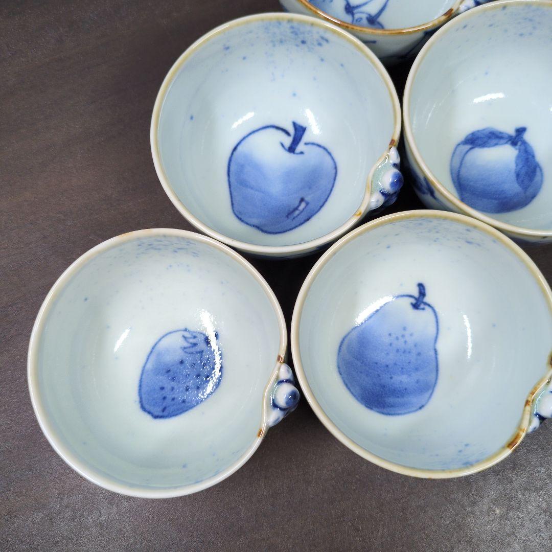 1767 九谷焼 茶器セット 急須1客 湯呑5客 未使用 1767 九谷焼 茶器