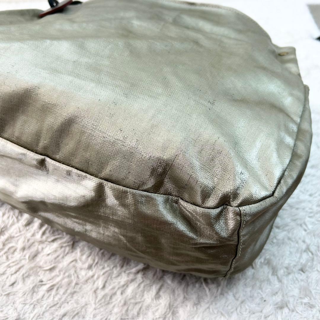 jackgomme ショルダーバッグ 2way 軽量 シャンパンゴールド