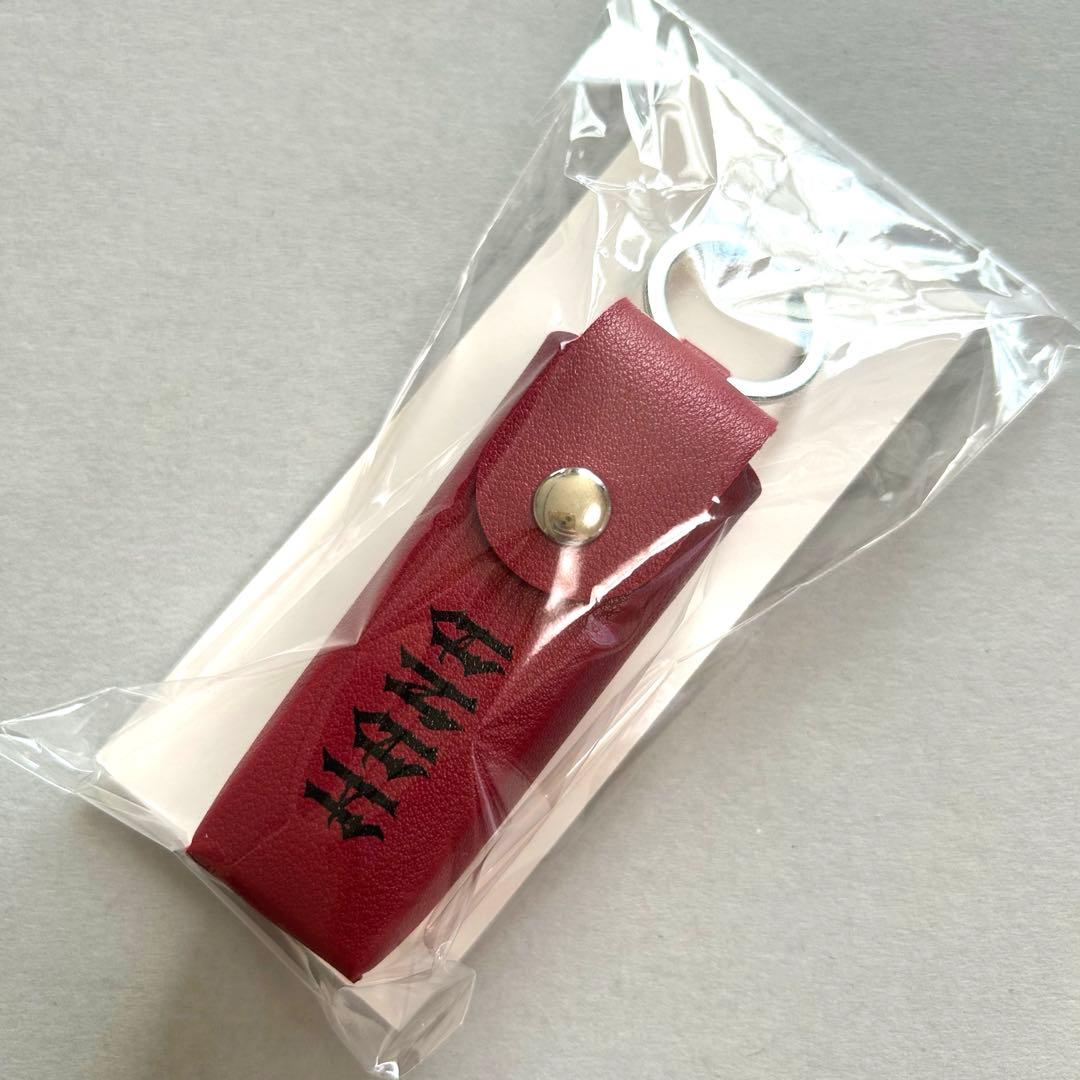 HANA ロゴリップケース HANA ロゴ キーホルダー リップケース 赤
