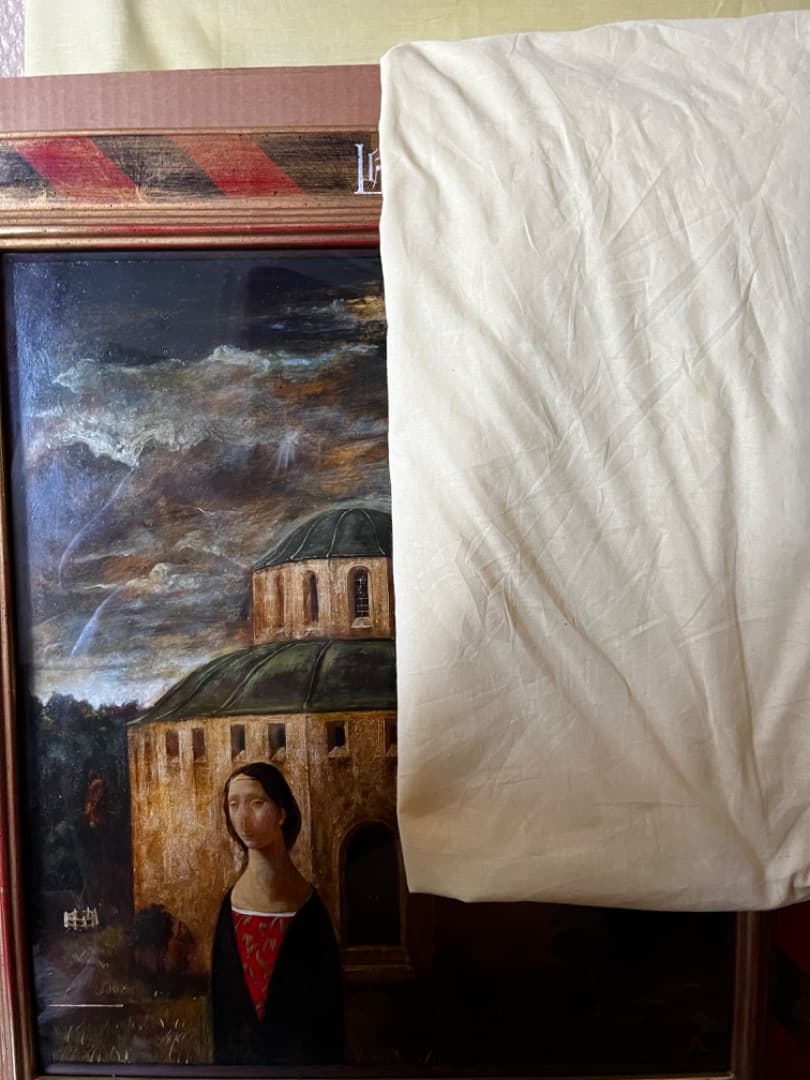 真作 吉岡正人 夜明け前 F10 テンペラ等 初期の傑作！ 購入時400000