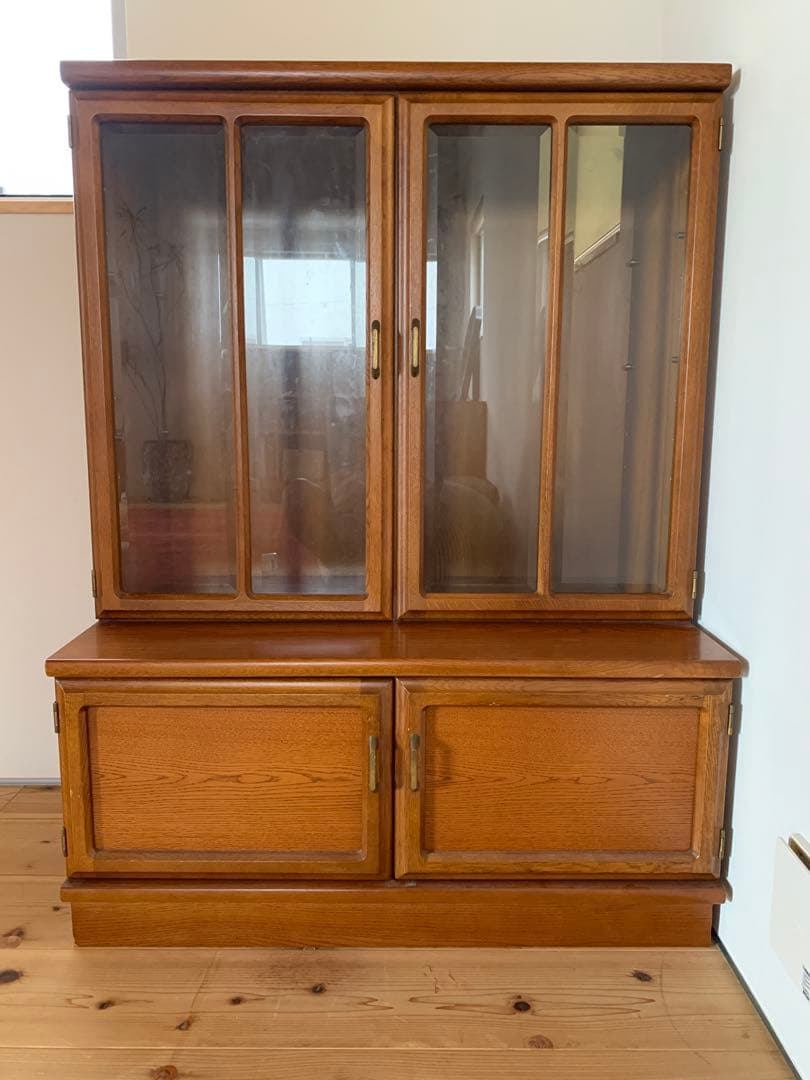 最終値下送料込 karimoku ガラスキャビネットサイドボード