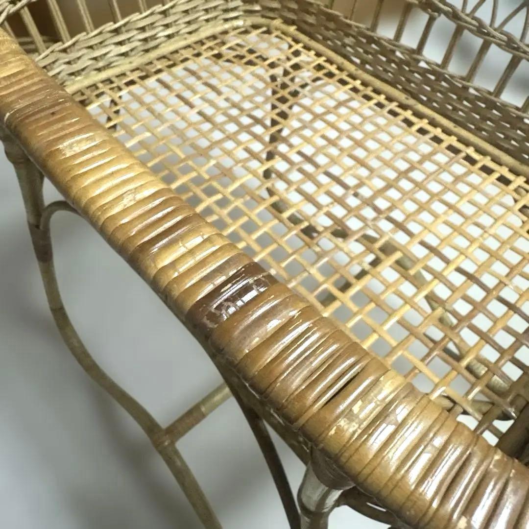 ラタン製　ランドリーバスケット