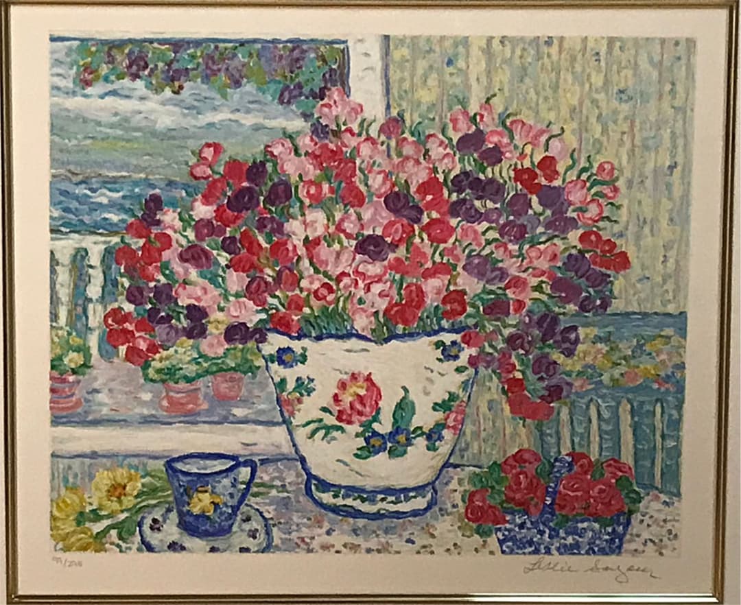 レスリー・セイヤー「マイセンベイス」シルクスクリーン 直筆サイン