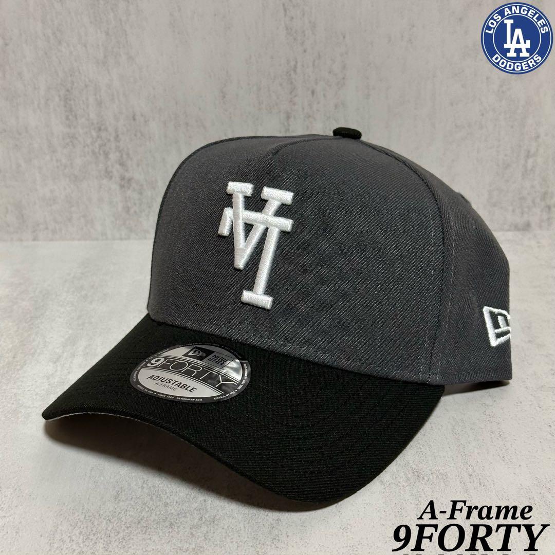 海外限定モデル】 ドジャース 9FORTY LA逆ロゴ グラファイト 黒 ②